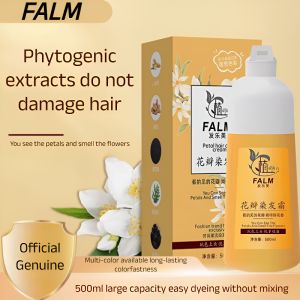 Petal Hair Dye Cream Plant Natural Black Tea Color Washer Plant Bubble Dye At Home Hair Dye Cream Floral Scent Covering Gray Hair植物天然花瓣染发霜