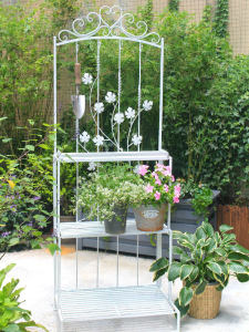 Outdoor Flower Stand Courtyard Balcony Iron Floor-Standing Garden Interior Decoration Jardiniere Corner Multi-Layer Storage Rack