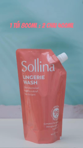 Túi Nước Giặt Đồ Lót Chuyên Dụng Sollina 800ML – Dạng Túi Tiết Kiệm Khử Mùi Kháng Khuẩn An Toàn Vùng Da Nhạy Cảm