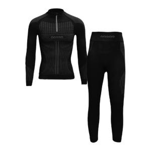 Arora Thickened High-Intensity Skiing Compression Clothing Set Professional Warm Quick-Dry Sports Suit Black Temperature-Controlled