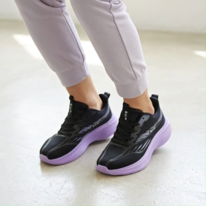 BUM Equipment Womens Shoe - Kasut Wanita Kasual Selesa BY79277/BY79278 Black / Black x Purple Sneakers