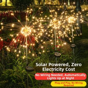 PAIMIJI | Waterproof Solar Dandelion Firework Garden Light