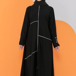 abaya jetblack najwa dress gamis hitam pekat