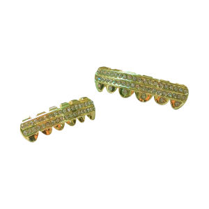 Hip-Hop Double-Row Dot Diamond Teeth Accessories Suitable For Both Men And Women Couple Festival Party Gifts