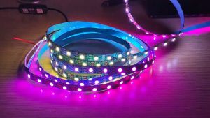 Bộ 2m LED Full Color Led nháy theo nhạc WS2812B IP30 trang trí bàn làm việc kệ trưng bày điều chỉnh hiệu ứng cá nhân