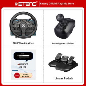 KETENG | 1080 Degree Simulation Steering Wheel Game Controller