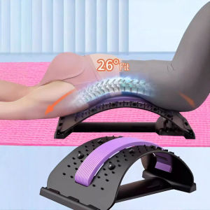 Back Massager Stretcher Multi-Level Adjustable Waist Neck Fitness Lumbar Cervical Spine Cervical Spine Support Massager
