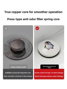 YEMO | Anti-Odor Pop-Up Drain Stopper for Washbasin