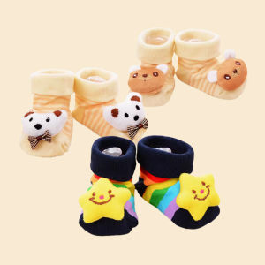 1/3Pairs Newborn Floor Socks Anti Slip Toddler Cotton Lovely Animal Socks Soft Cartoon Baby Boys Girls First Walkers Socks New