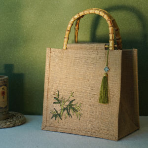 YEWANG | Custom Chinese Style Gift Bag Cotton Linen Handbag