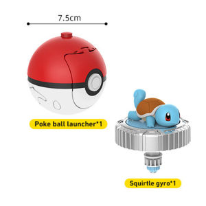LDCX | Pokemon Ball Battle Gyro Spinning Pikachu Charmander Squirtle Mew Eevee Pocket Monsters Action Figure Toy Set Birthday Gifts
