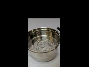 Panci Kukus Steamer Japan Stainless Steel Panci Serba Guna Panci Langseng Dandang Nasi Tutup Kaca 28 24 CM