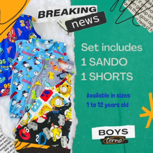 Boys Tank Top Sando & Shorts Terno Set 1-12Y | Spiderman Avengers Dinosaur Roblox Prints | Comfy Cotton Outfit Gift Idea