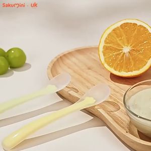 SAKUMINI 2IN1 KIDS SPOON SILICONE SENDOK MAKAN TRAINING ANAK BAYI TEETHER FEEDER
