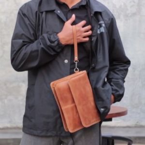 Clutch Handbag Kulit Pria Wanita Kulit Sapi Tas Tangan Pria Wanita Serbaguna BRUNO Crazy Horse Premium Terbaru Keren Kekinian