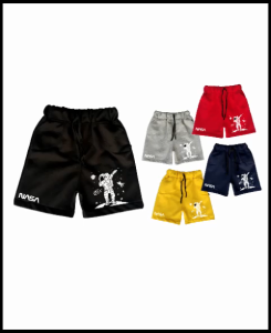 Celana Pendek Anak Motif SPACE NASA Bahan Fleece Usia 1-7 Tahun