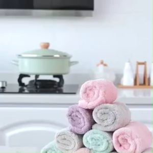 ZonaMurah Dish towel Kain Lap Piring Anti Minyak Bahan Coral Fleece R302