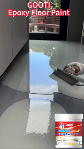 ❤️GOOTI High Gloss Epoxy Self-Leveling Cement Floor Paint Imitating Tiles Anti Slip And Wear-Resistant Household Resin Paint