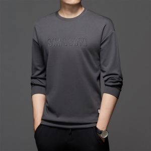 ROMON | Áo nỉ nam Lormon cổ tròn dài tay rộng rãi thời trang thu đông mới về áo phông in họa tiết thường ngày thoải mái thoáng khí