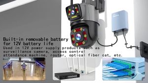 🇵🇭 OLOMM V380 PRO 6000mAh 12V UPS Monitoring Power Battery Backup Uninterruptible Power Supply For WiFi Router Modem CCTV Security Camera