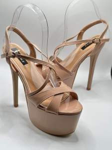 Elegant pageant platform heels 7inches Bragais Inspired ‘PIA’ nude color size 35-40