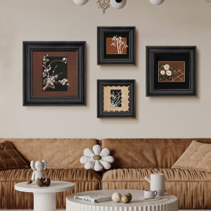 YASISHA | French Vintage Art Decorative Wall Paintings Peony Orchid Bamboo Chrysanthemum Combination