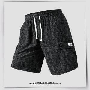 Quần Short Thể Thao Nam Mùa Hè 2025 Quần Dài Năm Điểm Lưng Rộng Màu Trơn Phong Cách Mỹ Thường Ngày Thời Trang Nam