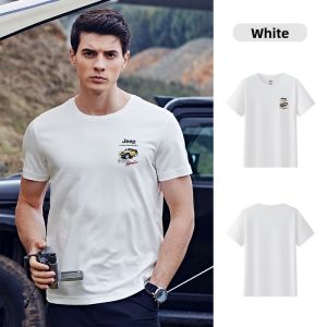 Jeep | Jeep Official Quick Dry Short Sleeve Mens Outdoor Sports T-Shirt Round Neck Casual Style Breathable Wear Resistant Ultra Light Anti Static