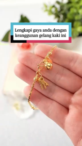 RANTAI KAKI Sauh Klasik Saduran Emas 24K Zhulian