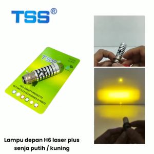 TSS Lampu Utama LED H6 Laser Jauh Dekat - Putih Kuning + Senja Biru