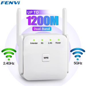Fenvi | 5Ghz WiFi Repeater AC1200 Wi-Fi Booster WiFi Extender Amplifier 2.4G/5GHz Wi-Fi Signal Booster Long Range Network Access Point