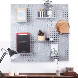 Perforated Board Wall Mount Storage Pegboard Organizer Display Wall Mounted Screw Free Pegboard Manganese Steel Pegboard