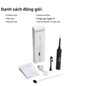Máy Làm Sạch Răng Bằng Điện Di Động Rung Tần Số Cao Bàn Chải Đánh Răng 5 Chế Độ Bánh Răng 5 Chế Độ Loại Bỏ Cao Răng Làm Trắng Răng Sonic Loại Bỏ Vết Bẩn