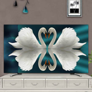 Elegant Swan Printed Dust Cover for LCD TV Home Use Fabric Artistry Precision Crafted New Classical Style from Henan China