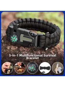 PATGEAR | Survival Rope with Multi-function Compass and Whistle