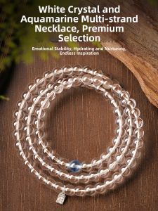 HUAKAIYUNDUO | Womens Natural Crystal Bracelet Triple Wrap