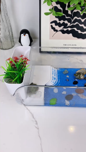 SKISOPGO Turtle Tank Pet Landscape Turtle Tank Aquarium Turtle Box Breeding Box Turtle Tan Sun Climbing Platform