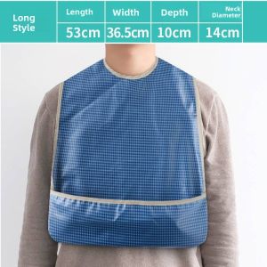 Large Size Waterproof Anti-Leakage Eating Bib for Elderly People Adult Meal Bib Hot Pot Bib Baby Feeding Bib Child Eating Bib