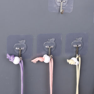 【On Sale】10Pcs Strong Transparent Wall Hooks Hanger for Kitchen Bathroom