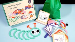 Creative Jigsaw Puzzles For Kid Educational Toys For Montessori Early Educational Stick Toy For Toddler Intelligence Game Sensory Thinking For Children geometric shapes matching puzzle toy