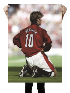 Beckham Classic Retro Poster Self Adhesive Bedroom Wall Art Dormitory Room Decor Modern Minimalist Metal Framed Single Piece