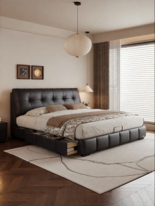Vintage French Style Storage Double Bed