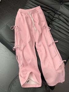 SUOSHE | Bow Tie Wide Leg Sport Pants large