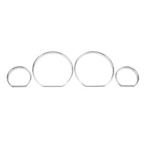 BMW E46 Chrome Gauge Dash Dial Rings Bezel Trim Đồng Hồ Tốc Độ AC Vòng Tròn Tạo Kiểu Vỏ Phụ Kiện Ô Tô Cho Xe M M3