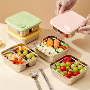 WORTHBUY | WORTHBUY 304 Stainless Steel Lunch Box With Lid Portable Fruit Salad Food Container Stackable Leak Proof Bento Box For Student