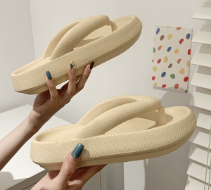 รองเท้าแตะ EVA ส้นหนา สำหรับผู้หญิง รองเท้าแตะแบบสวมส้นแบน รองเท้าแตะชายหาด กันลื่น ขนาดใหญ่ รองเท้าแตะแบบสวมสำหรับผู้ชาย