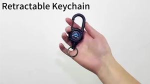1/2/4 pcs Extendable Retractable Holders Keychain Badge Reels Heavy Duty Clip With Carabiner Key Chain For Men Outdoor Bags