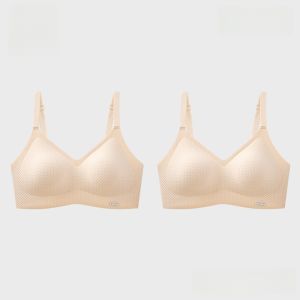 miiow |  Invisible Back Beauty Womens Underwear Full Cup Gathered Foundation Liquid No Trace Lingerie For Young Women Adjustable Straps