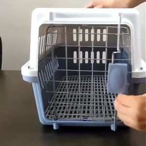 PaPaPet Pet Carrier Travel Cage for Cats and Dogs Hard Shell Transport Crate with Metal Door and Ventilation IATA Compliant