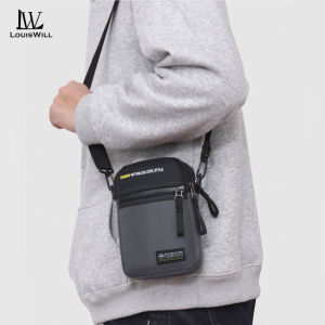 LouisWill Mens Mini Shoulder Bag Messenger Bag Fashion Trend Phone Bag Business Bag Large Capacity Waist Bag Lightweight Casual Bag Fashion Leisure Sport Street Bag for College Student